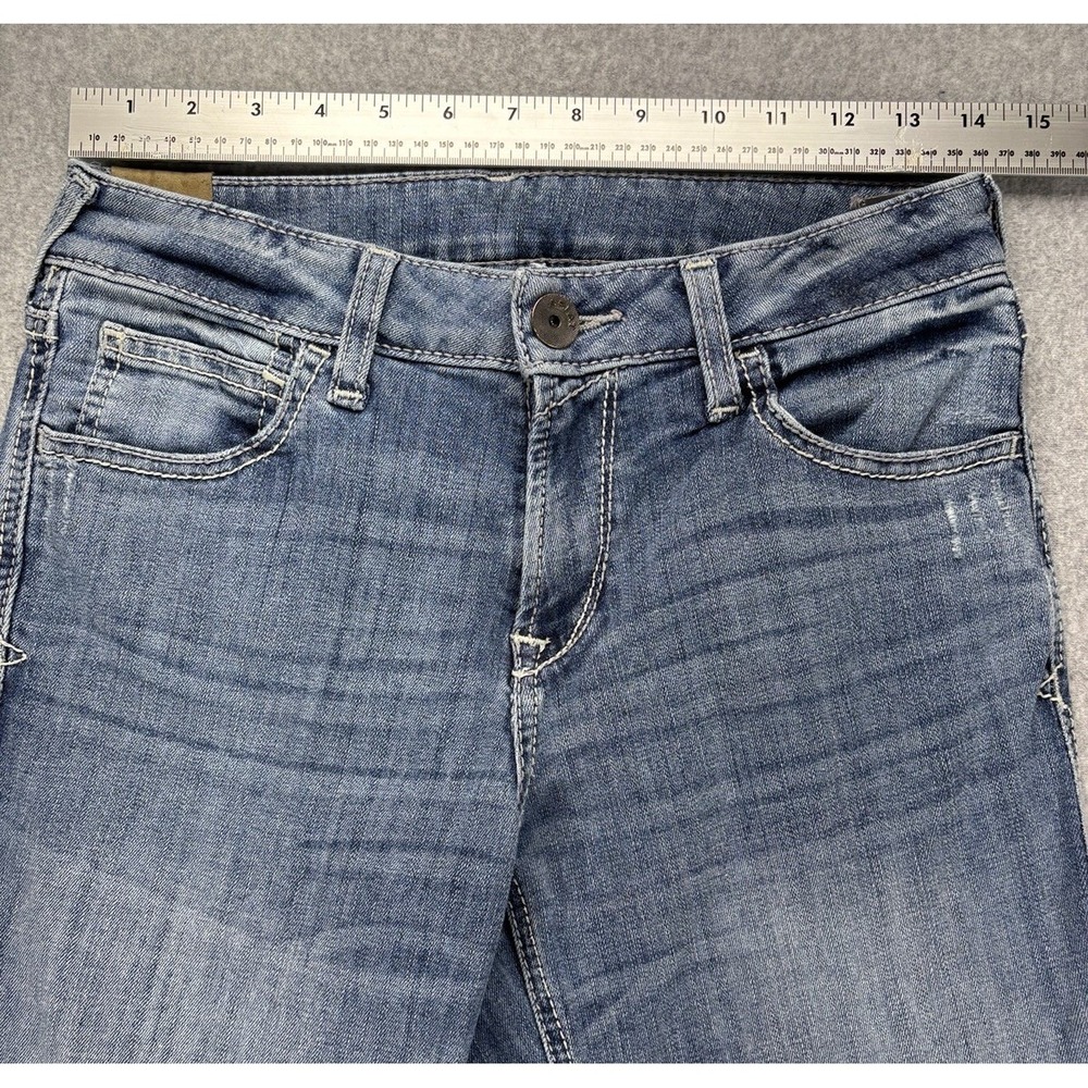 Ariat Trouser Chelsey Wide Leg Jeans Womens 28L Stretch Western Y2K Boho Rodeo - Picture 10 of 13